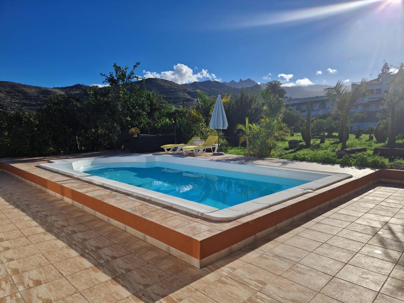 Casa Con Piscina, High-Speed Wi-Fi Y Vistas Villa Santa Brigida  Bagian luar foto
